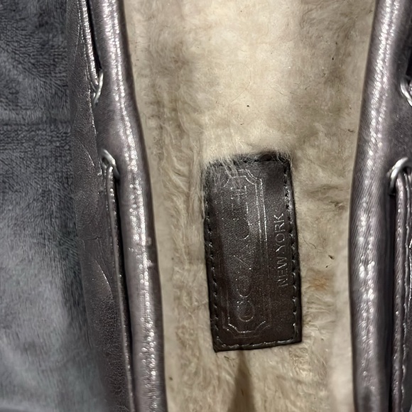 Coach Anita slippers silver metallic size 10 - Picture 8 of 10